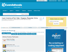 Tablet Screenshot of cuandodonde.com